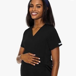 Women’s Maternity Top Scrubs in Black